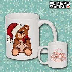 Новогодняя чашка Милый мишка